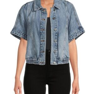 Blue Denim Short Sleeve Jacket